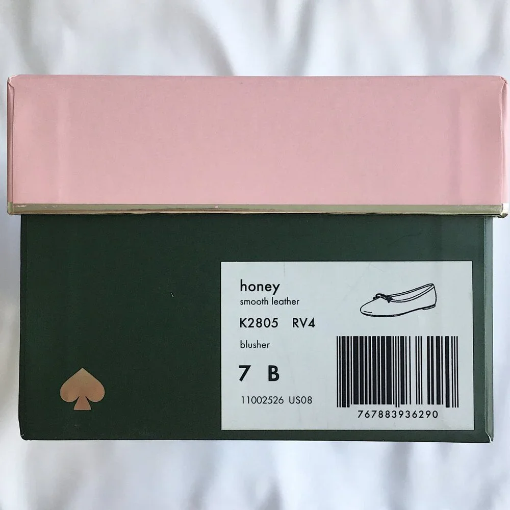Kate Spade New York Honey Leather Ballet Flats in Blusher Pink in Size 7